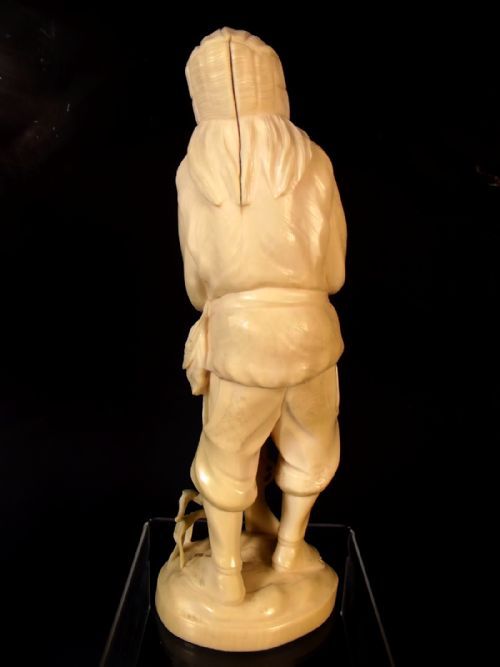 JAPANESE MEIJI PERIOD IVORY OKIMONO THE HUNTER - ADDITIONAL PHOTO 5