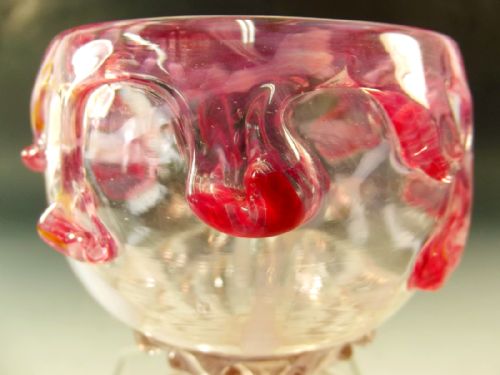 salivarti co glass goblet with applied decoration c1880 - CATEGORY: ANTIQUE GLASS - DATED 1890
