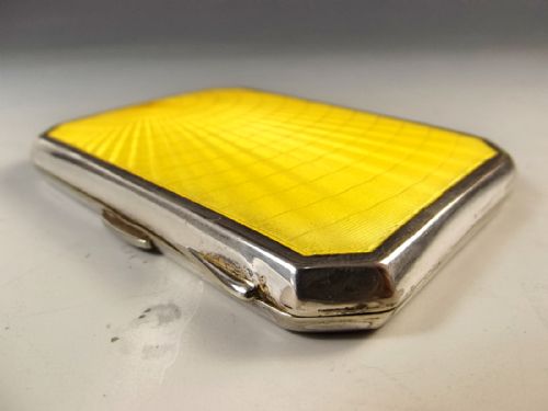 ART DECO SILVER PLATE GUILLOCHE ENAMEL CIGARETTE CASE - ADDITIONAL PHOTO 3