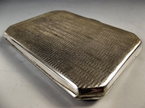 ART DECO SILVER PLATE GUILLOCHE ENAMEL CIGARETTE CASE - ADDITIONAL PHOTO 4