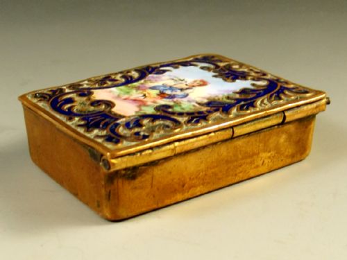 FRENCH BRASS ENAMEL VESTA CASE C1900 - ADDITIONAL PHOTO 2