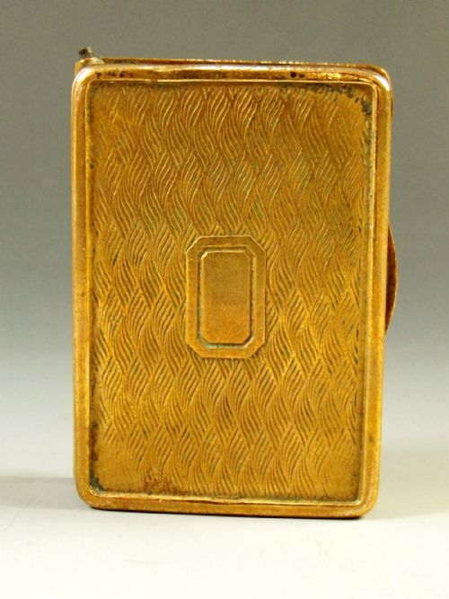FRENCH BRASS ENAMEL VESTA CASE C1900 - ADDITIONAL PHOTO 3