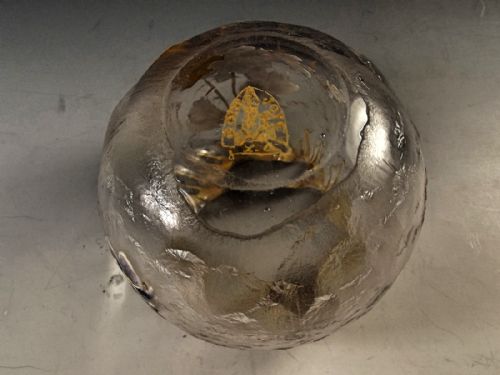 MONT JOYE CAMEO GLASS ENAMEL GILT POSY BOWL - ADDITIONAL PHOTO 5