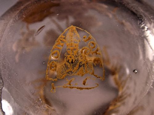 MONT JOYE CAMEO GLASS ENAMEL GILT POSY BOWL - ADDITIONAL PHOTO 6