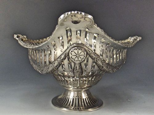 PAIR HALLMARKED SILVER BLUE GLASS LINED COMPORTS 1892 - ADDITIONAL PHOTO 6