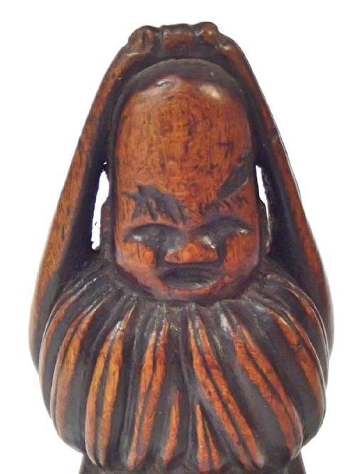 JAPANESE EDO PERIOD BOXWOOD NETSUKE OF A MAN C1770 - ADDITIONAL PHOTO 1