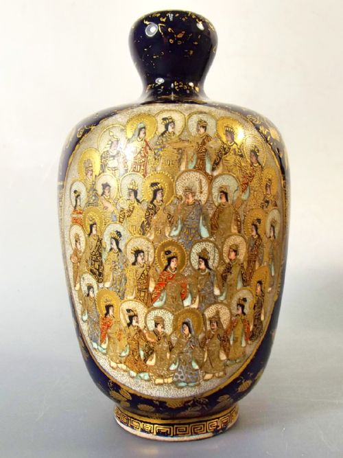 PR JAPANESE SATSUMA PORCELAIN VASES MEIJI PERIOD - ADDITIONAL PHOTO 2