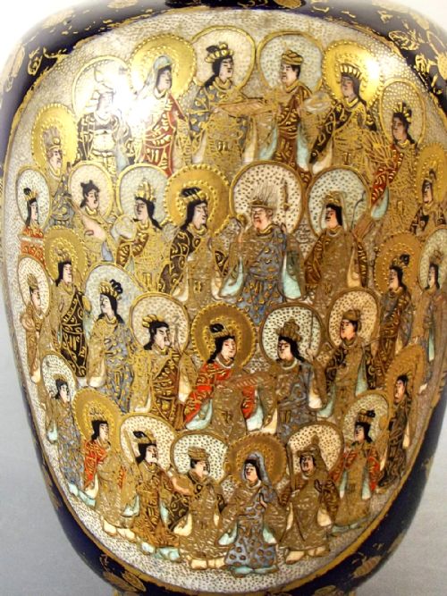 PR JAPANESE SATSUMA PORCELAIN VASES MEIJI PERIOD - ADDITIONAL PHOTO 3