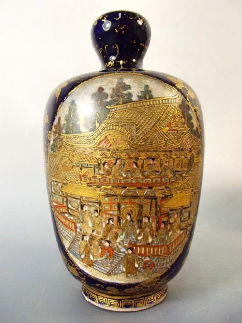 PR JAPANESE SATSUMA PORCELAIN VASES MEIJI PERIOD - ADDITIONAL PHOTO 5