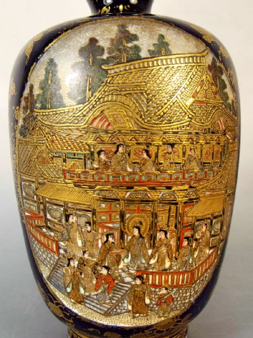 PR JAPANESE SATSUMA PORCELAIN VASES MEIJI PERIOD - ADDITIONAL PHOTO 6