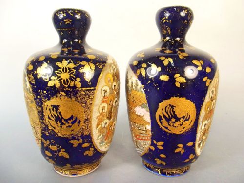 PR JAPANESE SATSUMA PORCELAIN VASES MEIJI PERIOD - ADDITIONAL PHOTO 9
