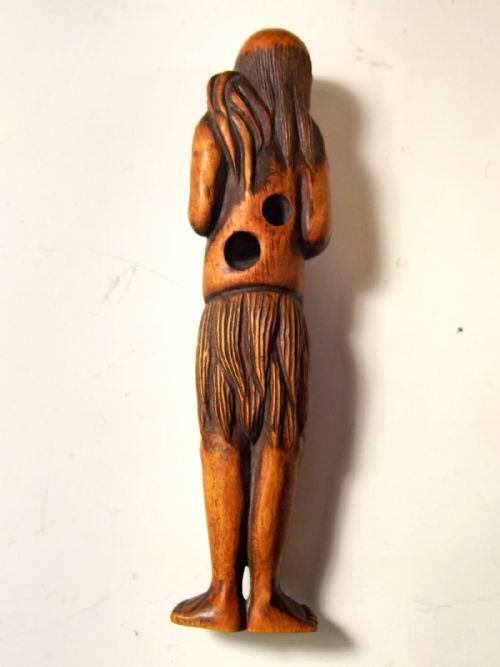 JAPANESE BOXWOOD NETSUKE SENNIN WITH OCTOPUS - ADDITIONAL PHOTO 3
