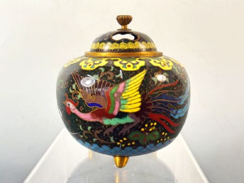japanese cloisonne enamel koro early ando mark - CATEGORY: ANTIQUE METAL - DATED 1870