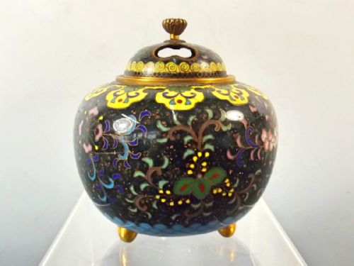 JAPANESE CLOISONNE ENAMEL KORO EARLY ANDO MARK - ADDITIONAL PHOTO 2