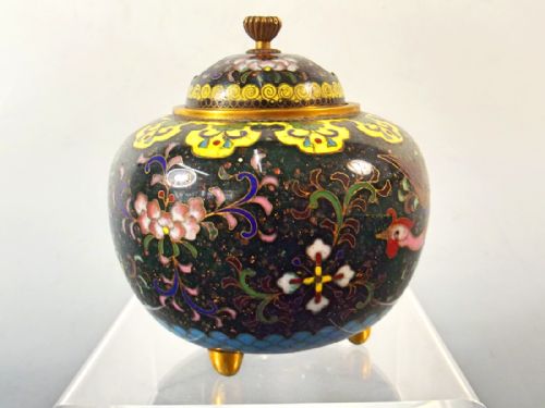 JAPANESE CLOISONNE ENAMEL KORO EARLY ANDO MARK - ADDITIONAL PHOTO 3