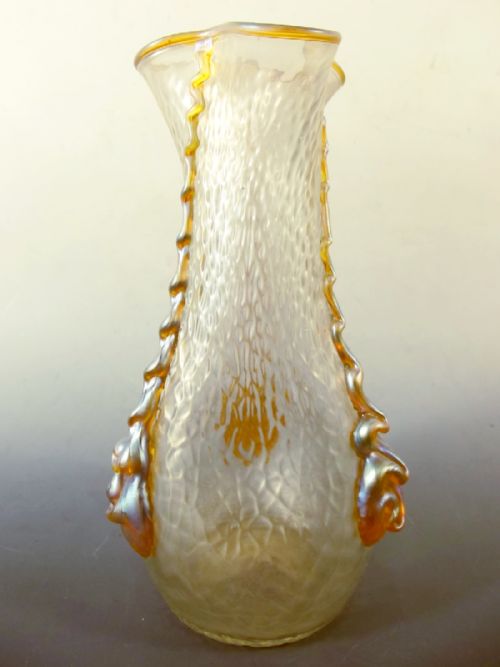 BOHEMIAN LOETZ IRRIDESCENT GLASS NAUTILUS VASE - ADDITIONAL PHOTO 2