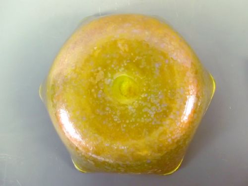 BOHEMIAN LOETZ GOLD ON GOLD PAPILLON GLASS BOWL - ADDITIONAL PHOTO 5