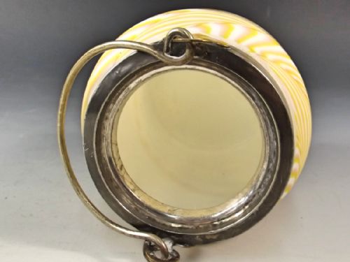 VICTORIAN STOURBRIDGE PULL UP GLASS BISCUIT BARREL - ADDITIONAL PHOTO 3