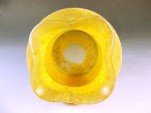 BOHEMIAN LOETZ GOLD ON GOLD PAPILLON GLASS VASE - ADDITIONAL PHOTO 3