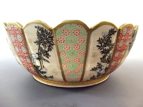 HUGE JAPANESE SATSUMA PORCELAIN BOWL MEIJI PERIOD - ADDITIONAL PHOTO 1