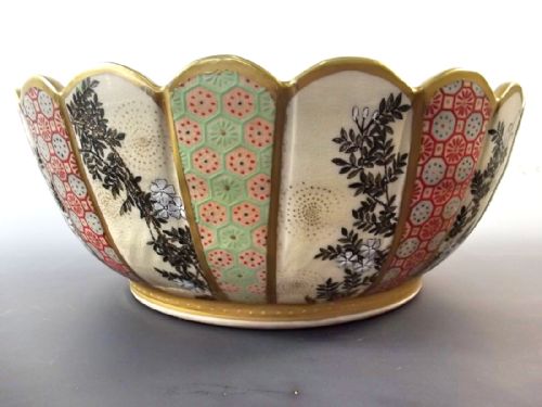 HUGE JAPANESE SATSUMA PORCELAIN BOWL MEIJI PERIOD - ADDITIONAL PHOTO 2