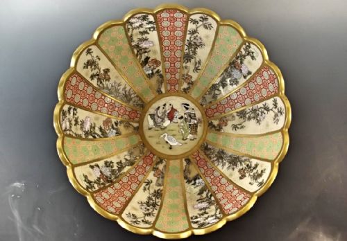 HUGE JAPANESE SATSUMA PORCELAIN BOWL MEIJI PERIOD - ADDITIONAL PHOTO 4