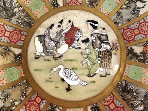 HUGE JAPANESE SATSUMA PORCELAIN BOWL MEIJI PERIOD - ADDITIONAL PHOTO 5