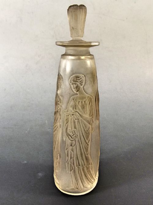 R LALIQUE ANTIQUE AMBER PERFUME BOTTLE FOR COTY PERFUMES - ADDITIONAL PHOTO 1