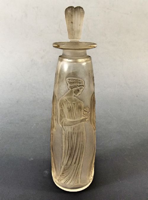R LALIQUE ANTIQUE AMBER PERFUME BOTTLE FOR COTY PERFUMES - ADDITIONAL PHOTO 2