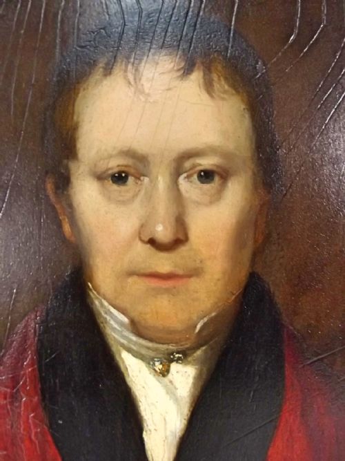OIL ON BOARD PORTRAIT OF A GENTLEMAN C1830 - ADDITIONAL PHOTO 2