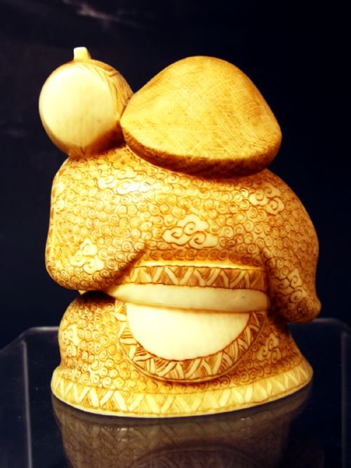JAPANESE MEIJI PERIOD IVORY OKIMONO OF DAIKOKU - ADDITIONAL PHOTO 3
