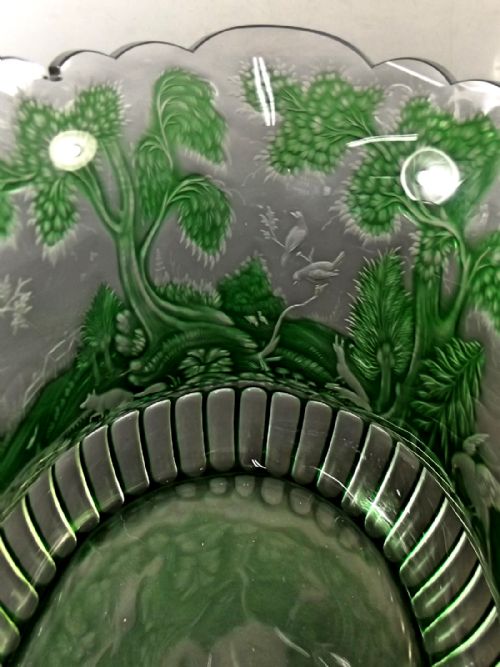SUPERB GREEN FLASHED INTAGLIO CUT THOMAS WEBB VASE - ADDITIONAL PHOTO 7