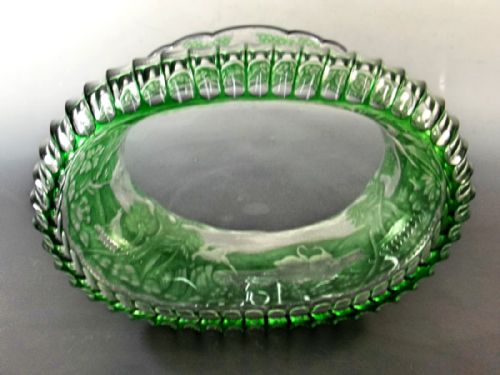 SUPERB GREEN FLASHED INTAGLIO CUT THOMAS WEBB VASE - ADDITIONAL PHOTO 10