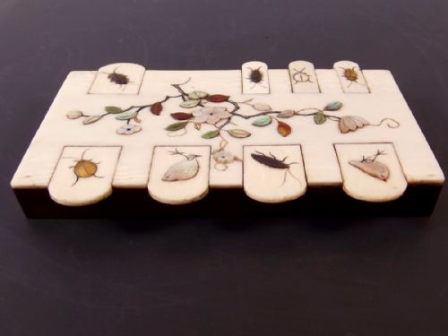 JAPANESE MEIJI PERIOD IVORY SHIBAYAMA BEZIQUE MARKER - ADDITIONAL PHOTO 2