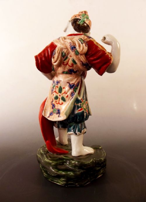 JAPANESE MEIJI PERIOD KUTANI PORCELAIN EBISU FIGURINE - ADDITIONAL PHOTO 4