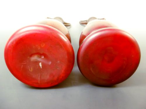 LARGE PAIR DAUM NANCY ART NOUVEAU MAHOGANY JADE GLASS VASES - ADDITIONAL PHOTO 6