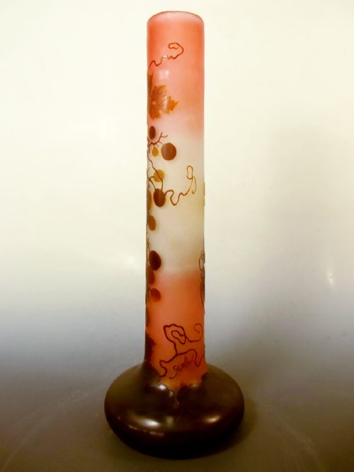 LARGE EMILE GALLE 4 COLOUR CAMEO GLASS VASE - ADDITIONAL PHOTO 1