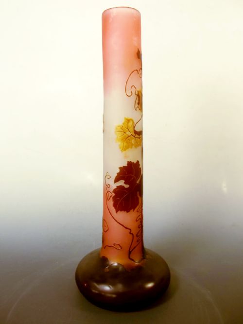 LARGE EMILE GALLE 4 COLOUR CAMEO GLASS VASE - ADDITIONAL PHOTO 2