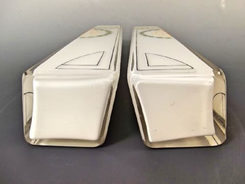 PAIR CONTINENTAL SESSIONIST ANGULAR GLASS VASES GILT ENAMEL DECORATION - ADDITIONAL PHOTO 5