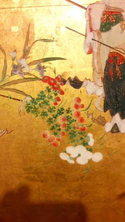 JAPANESE EDO PERIOD 1615 1868 6FOLD PAINTED ENAMEL SCREEN - ADDITIONAL PHOTO 9
