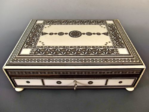 a good inlaid ivory sideli box c1890 - CATEGORY: ANTIQUE BOXES - DATED 1890