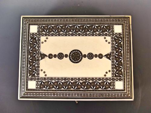 A GOOD INLAID IVORY SIDELI BOX C1890 - ADDITIONAL PHOTO 1
