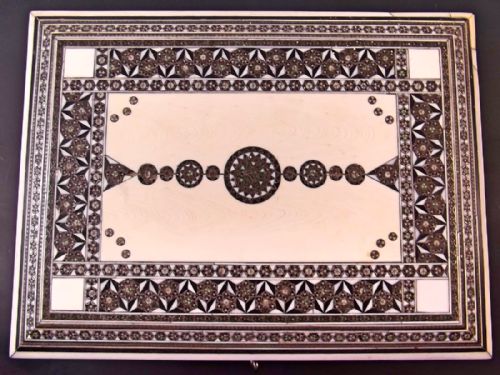 A GOOD INLAID IVORY SIDELI BOX C1890 - ADDITIONAL PHOTO 2