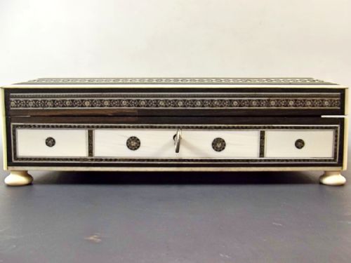 A GOOD INLAID IVORY SIDELI BOX C1890 - ADDITIONAL PHOTO 7