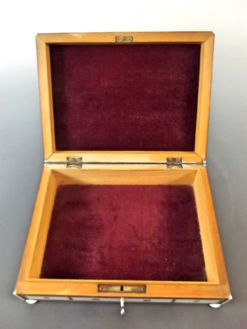 A GOOD INLAID IVORY SIDELI BOX C1890 - ADDITIONAL PHOTO 8