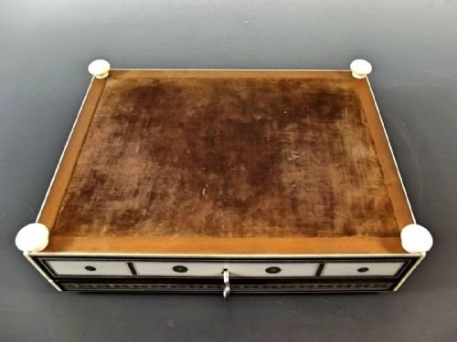 A GOOD INLAID IVORY SIDELI BOX C1890 - ADDITIONAL PHOTO 9