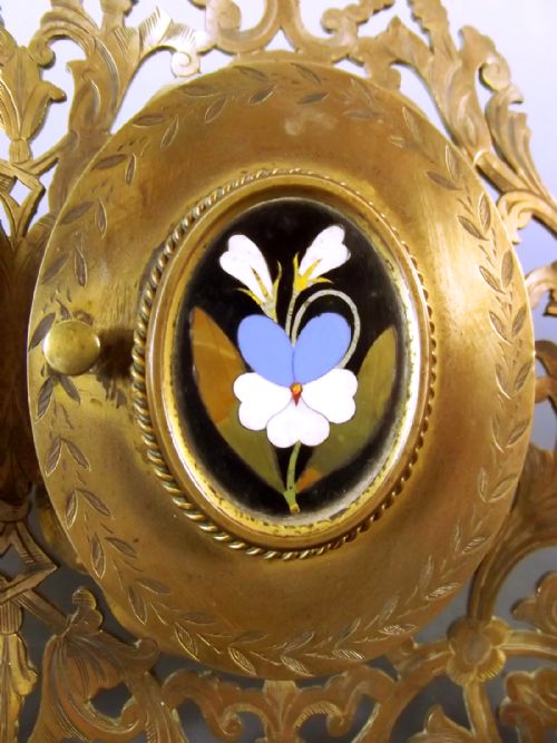 PIERCED ORMOLU PIETRA DURA DOUBLE PICTURE FRAME - ADDITIONAL PHOTO 2