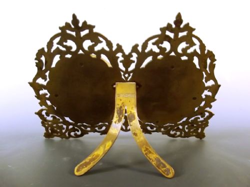 PIERCED ORMOLU PIETRA DURA DOUBLE PICTURE FRAME - ADDITIONAL PHOTO 4