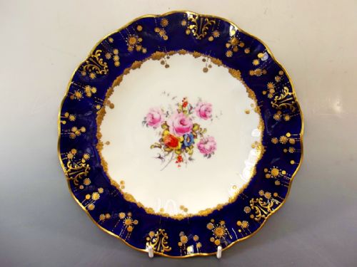 royal crown derby hand painted porcelain plate - CATEGORY: ANTIQUE CERAMICS - DATED 1900