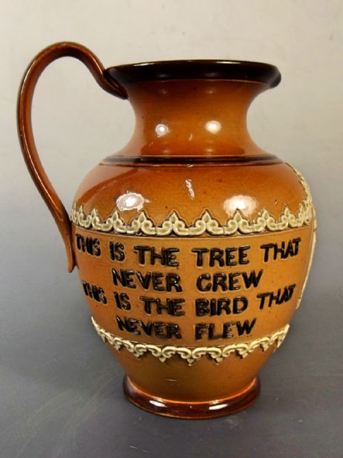 doulton lambeth stoneware glasgow jug - CATEGORY: ANTIQUE JUGS - DATED 1890